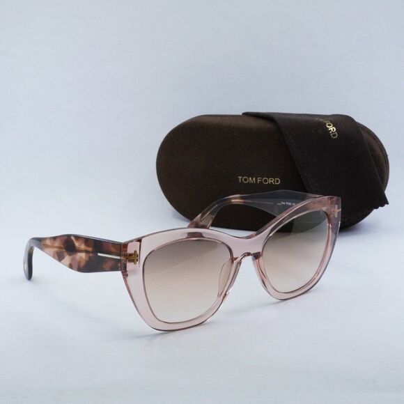 Tom Ford Cara FT0940 72G Sunglasses Transparent Pink/Havana Frame, Brown Lenses - Picture 10 of 10